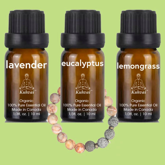 Kuhvai Set of 3 with Bracelet - Lavender, eucalyptus & Lemongrass