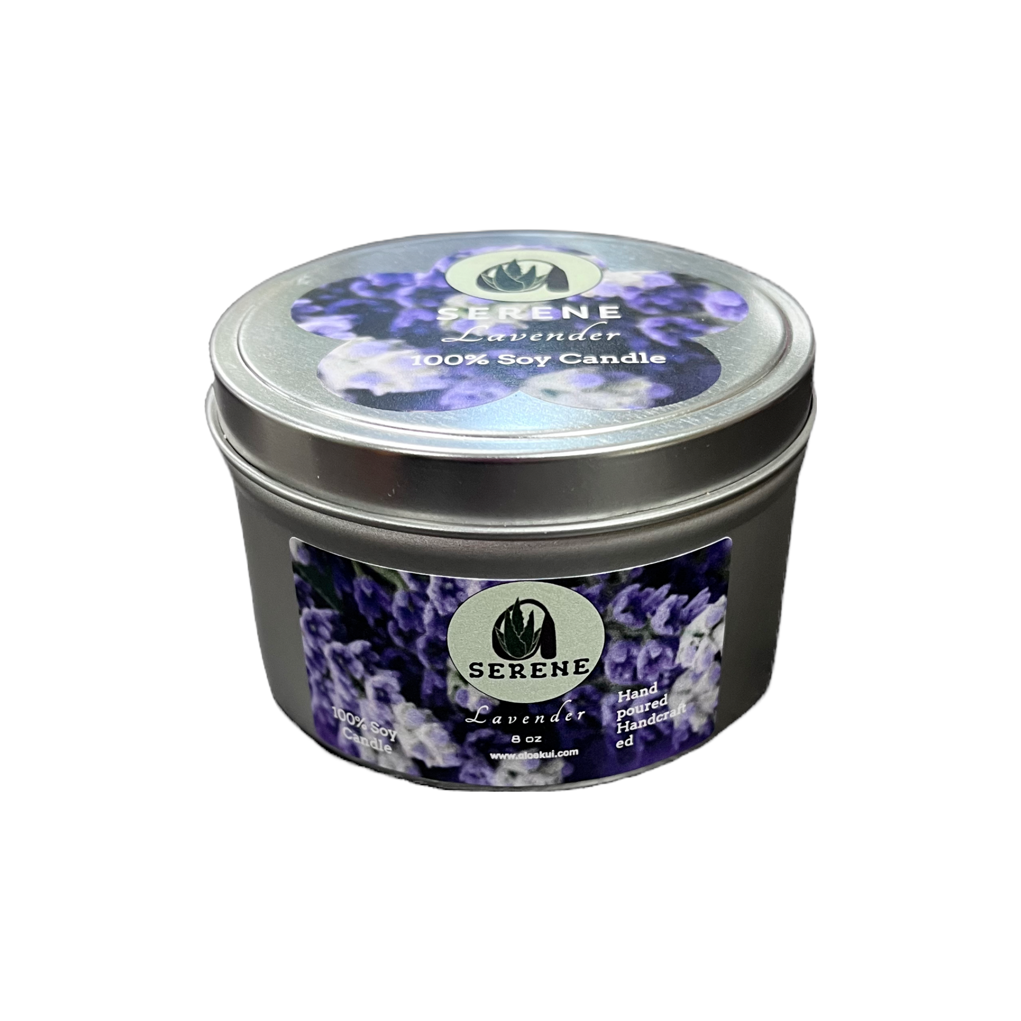 Aloekui 100% Soy Candle Tin "Lavender" 8oz