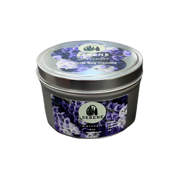 Aloekui 100% Soy Candle Tin "Lavender" 8oz