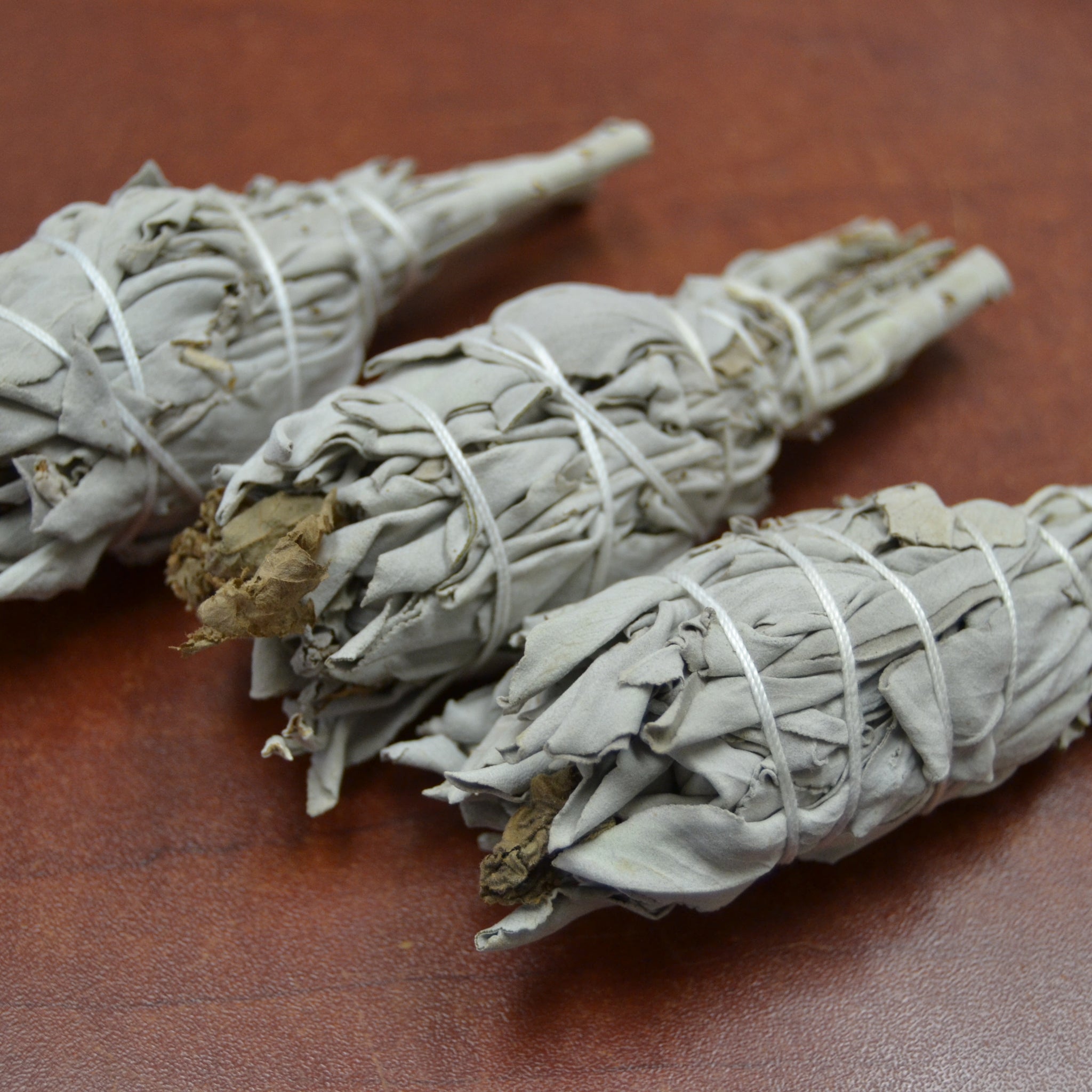 3 Pcs White Mini Sage + Patchouli Bundle Smudge